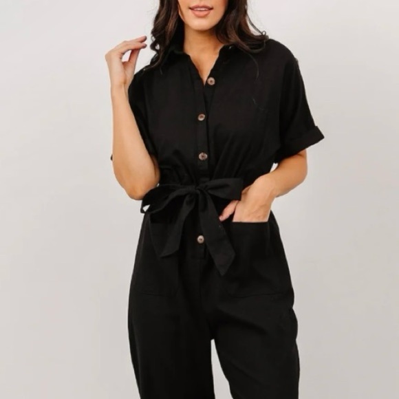 NWT Baltic Born Dallas Button Up Jumpsuit Black Small - Picture 4 of 13